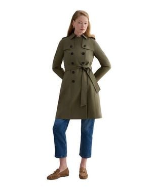 Hobbs Skylar Belted Trench Coat - Green