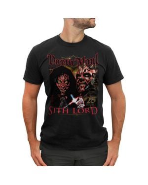 Star Wars Darth Maul Sith Lord Poster Graphic T-Shirt - Black