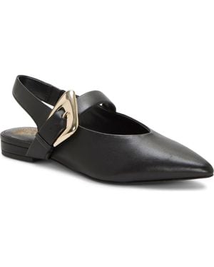 Vince Camuto Amoret Pointed Toe Slingback Flat - Black