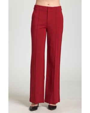 Apny Pintuck Pleat Pants - Red