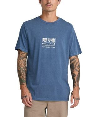RVCA Crustaceous Cotton Graphic T-Shirt - Blue