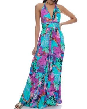 Luli Fama Convertible Maxi Dress - Blue