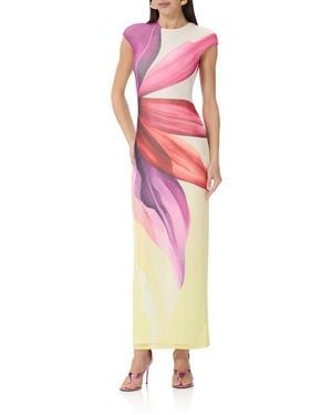 AFRM Cody Cap Sleeve Column Dress - Pink