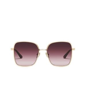 Quay 5Th Ave 58Mm Gradient Square Sunglasses - Purple