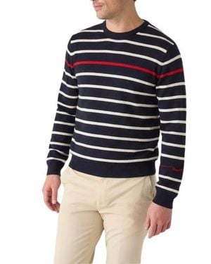 Robert Talbott Cooke Engineered Stripe Sweater - Blue