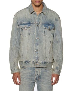 Ksubi Oh G Stagelight Metallic Trucker Jacket - Gray