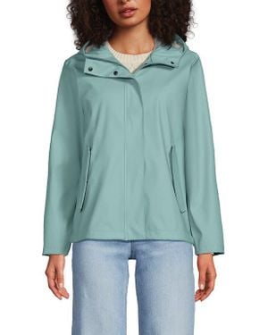 Lands' End Squall Waterproof Rain Slicker Jacket - Green