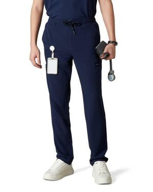Members Only Hampton Open Bottom Scrub Pants - Blue