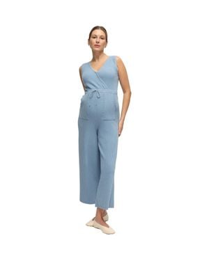 Ingrid & Isabel Luxe Sweater Maternity Jumpsuit - Blue