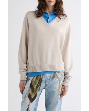 Acne Studios Kaschar Layered Sweater - Blue
