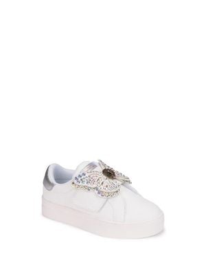 Kurt Geiger Kids' Mini Laney Butterfly Sneaker - White
