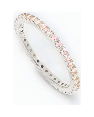 Mint & Lily October Birthstone Eternity Stacking Ring - White