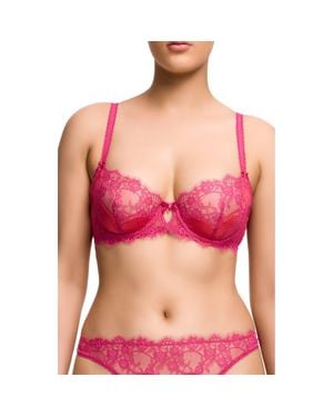 Dita Von Teese Zsa Zsa Underwire Padded Lace Bra - Red