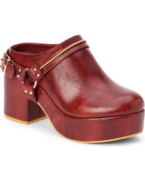 Matisse Sawyer Block Heel Platform Clog - Red