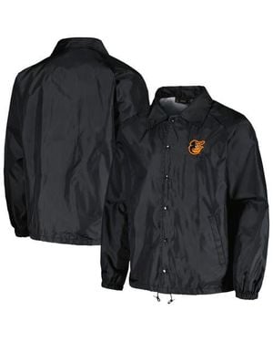 Dunbrooke Baltimore Orioles Coach's Raglan Full-Snap Windbreaker Jacket - Black