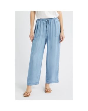 Beach Lunch Lounge Inaya Chambray Drawstring Ankle Pants - Blue