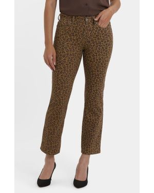 NYDJ Marilyn Straight Leg Ankle Jeans - Brown