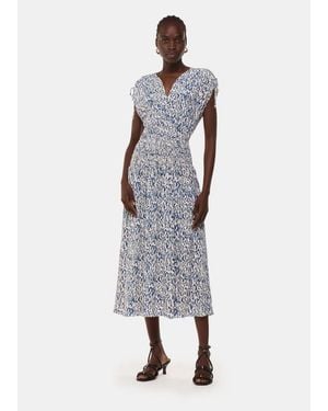 Whistles Flaming Leopard Print Dress - White