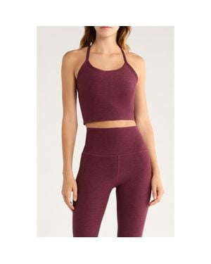 Beyond Yoga Space Dye Slim Racerback Crop Tank - Purple