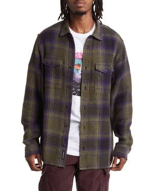 Vans Saviano Plaid Button-Up Overshirt - Black