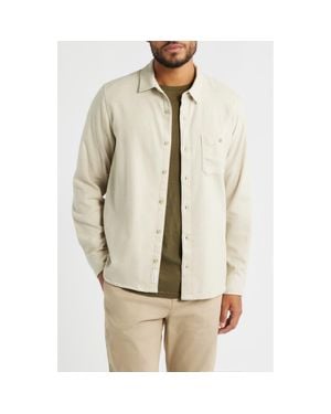 Free Fly Seawool Flannel Button-Up Shirt - Natural