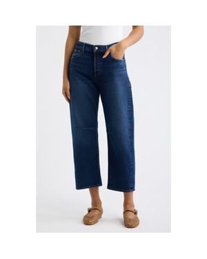 Madewell The Short Darted Barrel Leg Jeans - Blue