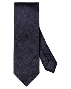 Eton Paisley Silk Jacquard Tie - Blue