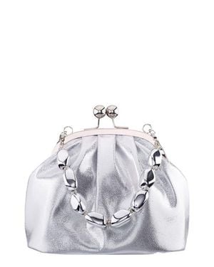 Nina Vespera Frame Clutch - White