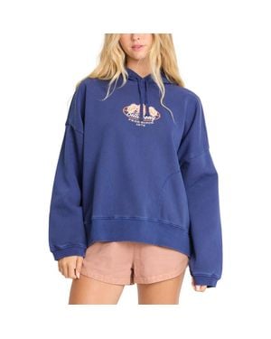 Billabong Find Paradise Palm Graphic Hoodie - Blue