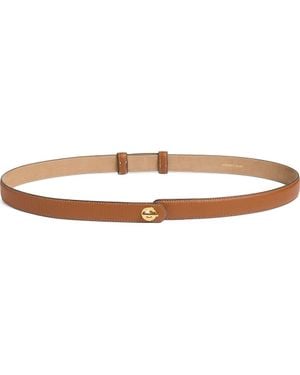 Veronica Beard Anchor Leather Belt - Brown