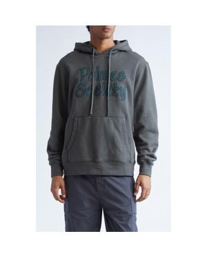 Palmes Society Logo Appliqué Hoodie - Gray