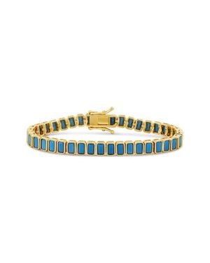 SHYMI Emerald Cut Simulated Ruby Tennis Bracelet - Multicolor