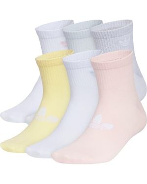 adidas Gender Inclusive Originals Superlite Assorted 6-Pack Quarter Socks - White