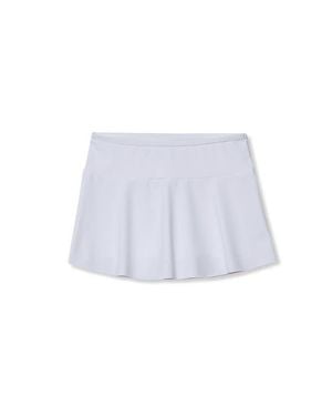 Lands' End Girls Slim Swim Mini Skirt Swim Bottoms - White