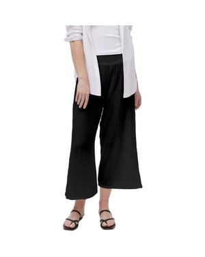 Michael Stars Medina Smocked Waist Wide Leg Pants - Black