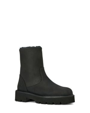 Aquatalia Eloise Genuine Shearling Lined Bootie - Black