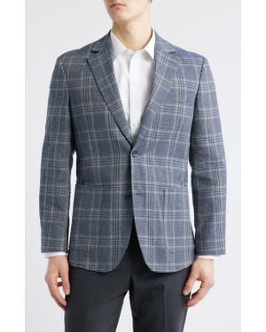 Nordstrom Henrik Trim Fit Italian Cotton & Linen Blend Jacket - Gray