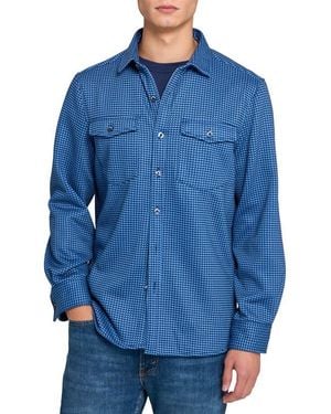 Con.struct Houndstooth Shirt Jacket - Blue