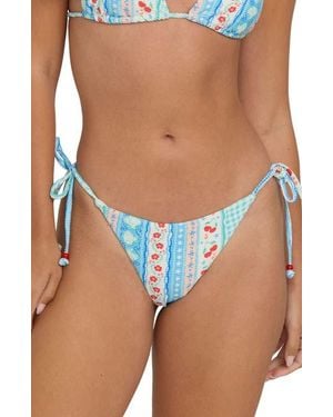 Billabong Picnic Tanga Side Tie Bikini Bottoms - Blue