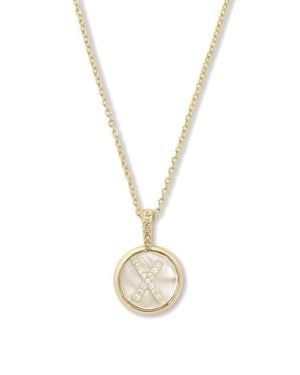 Melinda Maria Baby Love Letters Initial Pendant Necklace - White
