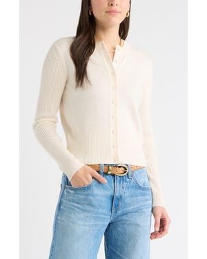 Caslon Wool & Cashmere Blend Cardigan - White
