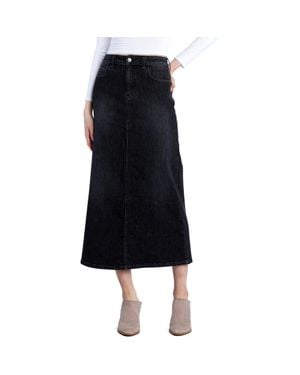 Wash Lab Denim Perfect Denim Pencil Skirt - Black