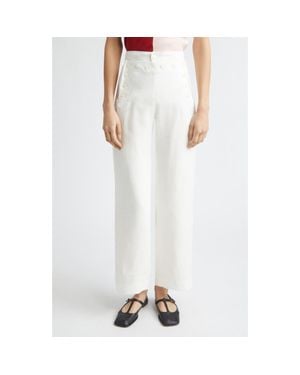 Bode Linen Sailor Pants - White