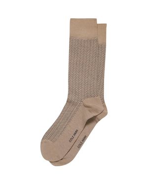 Cole Haan Geometric Dress Socks - Brown