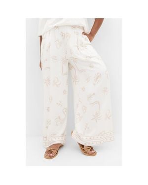 City Chic Alessia Wide Leg Pants - White