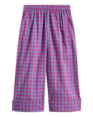 ALL SMALL.CO Kids' Plaid Cotton Pants - Purple