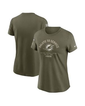 Nike Miami Dolphins 2025 Salute To Service Sideline T-Shirt - Green