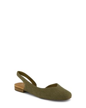 TOMS Alene Slingback Half D'Orsay Flat - Green