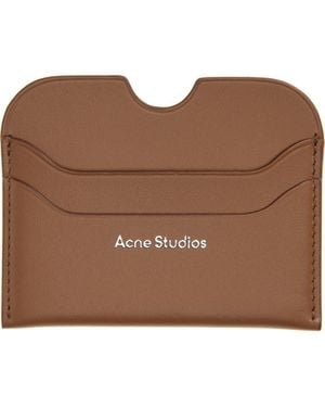 Acne Studios Large Elmas Leather Card Holder - Brown