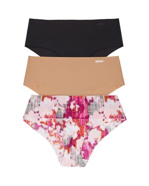 DKNY Litewear Cut Anywhere Assorted 3-Pack Hipster Briefs - Black
